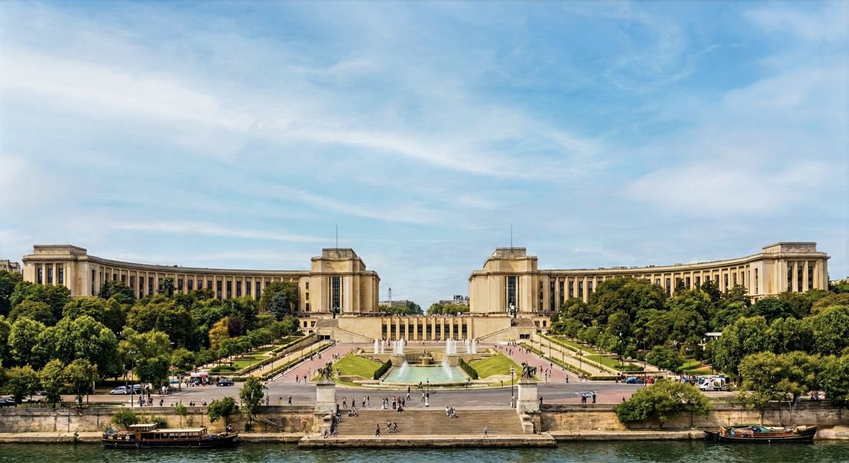 Palais de Chaillot et Fontaine de Varsovie