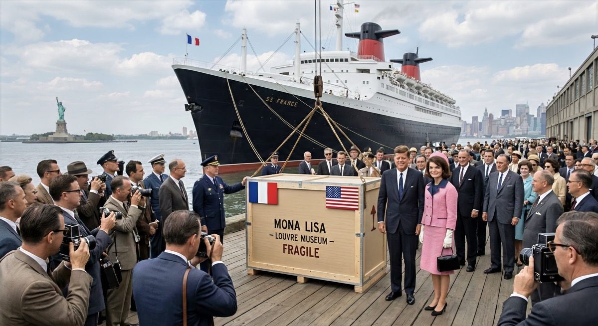 アメリカに到着したモナ・リザ（イメージ画像）