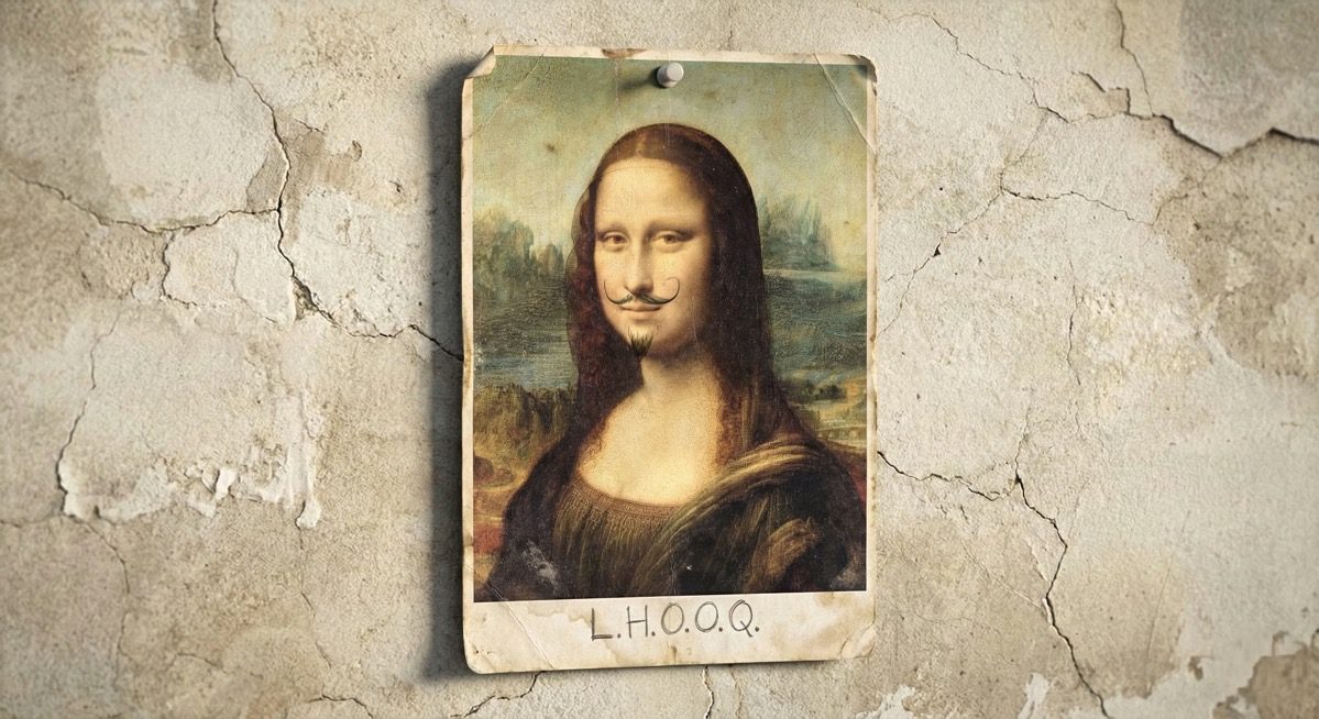ダリに描かれた髭のあるモナ・リザ