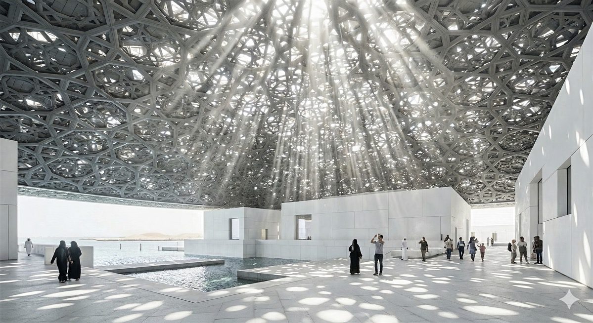 ルーヴル・アブダビの光の雨