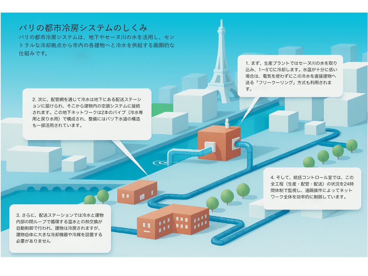 パリ都市冷房の仕組み