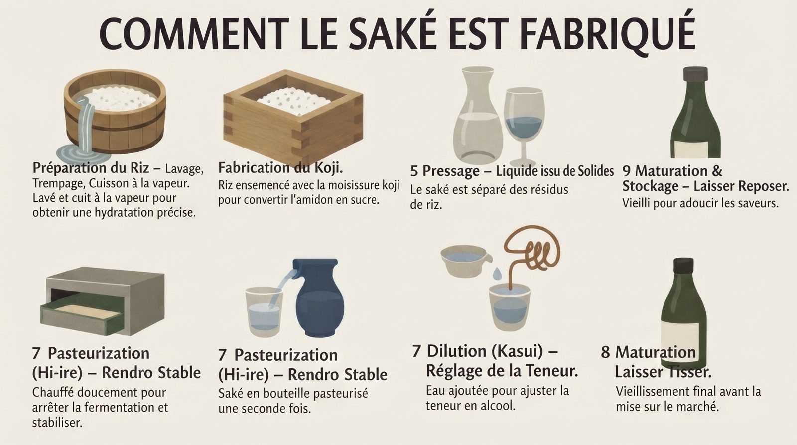 Fabrication de Sake